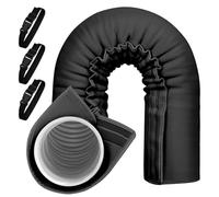 Cubierta de manguera de aire acondicionado portátil - Cubierta flexible para manguera de aire acondicionado, reducción de calor, accesorios de conducto de ventilación con 3 correas ajustables para el