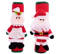 Cubierta de manija de nevera navideña, cubierta de manija para electrodoméstico navideño, cubierta de manija de puerta de refrigerador de Navidad, cubierta de manija para manija del refrigerador vista