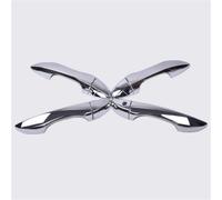 Cubierta de manija de puerta Adhesivo Embellecedor Cromado Negro Brillante Manijas Puertas Coche Para Corolla 2014-2018. Accesorios De Estilo.(Silver handle)