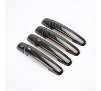 Cubierta de manija de puerta Adhesivo Embellecedor Manija Puerta Coche Fibra Carbono Negra Brillante Accesorios Estilo Para Suzuki Para Swift 2005-2017(Type J)