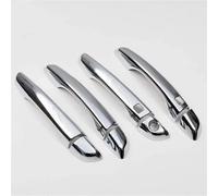 Cubierta de manija de puerta Adhesivo Embellecedor Negro Brillante Manijas Puertas Para Peugeot Modelos 2008-2023 Accesorios De Estilo.(Silver 2 sensors)