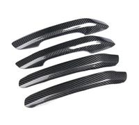 Cubierta de manija de puerta exterior de coche compatible con Audi A4 B9 2017 2018, embellecedor sin orificio para llave inteligente, pomo de fibra de carbono, tapa de caja, accesorio