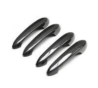 Cubierta de manija de puerta para X3 G01 X4 G02 X5 G05 X6 G06 X7 G07 2017-2021 cubierta de manijas de puerta exterior de coche de fibra de carbono real superposiciones protección (4 puertas) (4