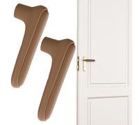 Cubierta de manija plana de puerta - Juego de fundas de silicona de dos piezas, manguito de silicona anticolisión para seguridad y protección del hogar | Cuarto de Bagn