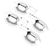 Cubierta De Manija Puerta, 4 Piezas, Galvanoplastia Exterior Coche Para Mitsubishi Para Outlander 13-19, Tira Con Cerradura Inteligente(Blu)