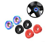 Cubierta de manivela de bicicleta de alta durabilidad 4 piezas en aleación de aluminio para fijaciones de manivela de 18 mm, 19 mm y 20 mm con acabado CNC (18 mm, rojo)