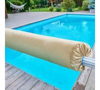 Cubierta de manta solar de fácil mantenimiento para carrete de piscina, lavable y resistente a la decoloración, diseño (16 pies)