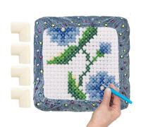 Cubierta de marco de tufting, cubierta para marco de alfombra, cubierta de franela, cubierta para marco de bordado con 4 esquinas anticolisión de espuma para principiantes