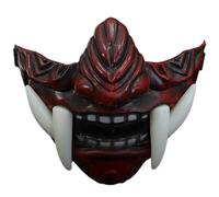 Cubierta de media cara con colmillos, accesorios de terror, accesorio de disfraz de colmillos para cosplay, accesorios de miedo, colmillos de Halloween resistentes y divertidos, calavera de animal