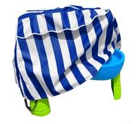 Cubierta de mesa de agua 94x56cm Tela Oxford impermeable (azul) | Tres correas de pierna seguras, estabilidad resistente al viento, evita que se vuele, fuerte sujeción