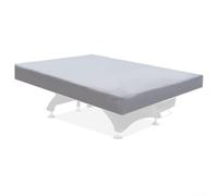 Cubierta de mesa de billar para mesas de billar de 7 pies, 8 pies y 9 pies, tela de poliéster 210D para defensa contra todo tipo de clima (gris de 7 pies)