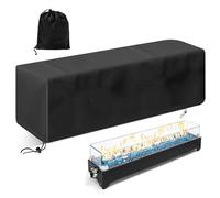 Cubierta de mesa de fuego para fosa resistente a la intemperie, protector de lona cuadrada | Ideal para mazo, balcón, tailgating, jardín, playa, camping, patio, viaje, A