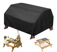 Cubierta de mesa de picnic, cubierta de la capa freática arena y agua impermeables 40x40x20 '' cubiertas de picnic para niños pequeños al aire libre con correa de pierna, sol solo