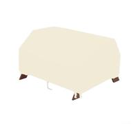 Cubierta de mesa de picnic, tela Oxford de poliéster 210D impermeable cubierta de polvo de mesa de juego 3 en 1 cubierta de mesa de actividades de arena y agua (beige)