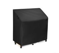 Cubierta de mesa para macetas al aire libre con tela Oxford, cierres resistentes al viento y cordones ajustables para un ajuste seguro y protección (negro)