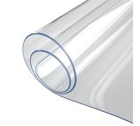 Cubierta De Mesa Transparente - Almohadilla Protectora De PVC De 0,7 Mm De Espesor | Tapete De Escritorio Esmerilado Transparente | Escudo Impermeable Resistente A Los Arañazos Para Cocina, Comedor