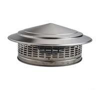 Cubierta de metal para chimenea para protección de chimeneas, fabricada con acero inoxidable 304 para resistir el óxido y los daños climáticos (300 mm)
