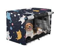 Cubierta de metal para jaula de perro, cubierta para perrera, persianas enrollables, gatos, planetas, estrellas