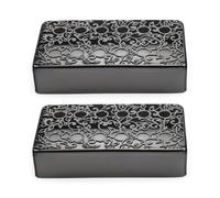 Cubierta de metal para pastilla de guitarra eléctrica, carcasa humbucker para guitarra, textura de latón, diseño de flores