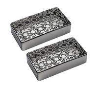 Cubierta de metal para pastilla de guitarra eléctrica, cubierta de cuello Humbucker, textura de latón para humbucker eléctrico, cubierta de latón