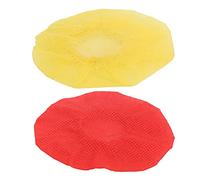 Cubierta de Micrófono, 120 Piezas Buena Flexibilidad Mike Dust Cap No Tejido Reemplazo Fácil para Estudios de Grabación(rojo y amarillo)