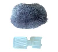 Cubierta de micrófono a prueba de viento con soporte de zapata de flash, adecuada para cámaras Vlog, mejora la claridad del sonido en condiciones de viento. Práctica cubierta de felpa a prueba de