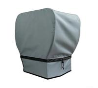 Cubierta de motor fueraborda 420D impermeable protector de motor de barco con dobladillo elástico para Suzuki para mercurio para Honda 34x28x30 pulgadas gris (115-225HP)