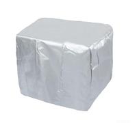 Cubierta de motor fueraborda, 60-100HP, 210D Oxford impermeable protección solar con hebillas de liberación rápida para almacenamiento de remolques de barcos (plata 30-60HP)