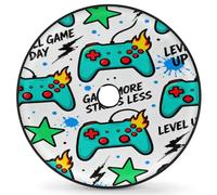 Cubierta de neumático de repuesto con agujero para cámara de respaldo, impermeable, a prueba de polvo, para SUV, RV, camper y camiones (día de juego, 17 pulgadas)