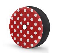 Cubierta de neumático de repuesto con diseño de lunares rojos y blancos con agujero para cámara de respaldo, impermeable, para remolque, RV, SUV, camión y muchos vehículos de 16 pulgadas