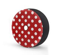 Cubierta de neumático de repuesto con diseño de lunares rojos y blancos con agujero para cámara de respaldo, impermeable, para remolque, RV, SUV, camión y muchos vehículos de 14 pulgadas