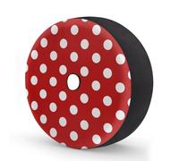 Cubierta de neumático de repuesto con diseño de lunares rojos y blancos con agujero para cámara de respaldo, impermeable, para remolque, RV, SUV, camión y muchos vehículos de 17 pulgadas