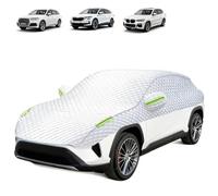 Cubierta de Nieve para Parabrisas Coche, Cubierta Medio con Forro algodón, protección contra Granizo y, Impermeable para Todo Tipo Clima, la Lluvia, Ajuste Universal SUV Proteger la Pintura del Coche