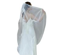 Cubierta de novia transparente para boda, cinta simple adornada, accesorio ligero de una sola capa, transpirable, individual