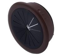 Cubierta de ojal de cable de escritorio de 60 mm para gestión de cables de escritorio, caja de salida de agujero de cable ABS con rosca de línea limpia, blanco o negro, para oficina y comp (negro)