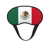 Cubierta de ojos con bloqueo de luz para adultos y niños, con diseño de bandera de México para viajes, uso diario, siesta, insomnio, camping
