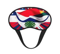 Cubierta de ojos con bloqueo de luz para adultos y niños, con estampado de bandera de Costa Rica, para viajes, uso diario, siesta, insomnio, camping