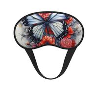 Cubierta de ojos con bloqueo de luz para adultos y niños, con estampado de flores y mariposas, para viajes, uso diario, siesta, insomnio, camping