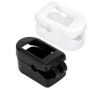 Cubierta de Oxímetro para Monitor Portátil de Yema del Dedo, Conveniente Detector de Oxígeno en Sangre para Viajes a Casa (blanco negro)