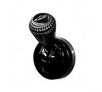 Cubierta de palanca de botón de arranque de motor cromada, compatible con la mayoría de automóviles, adorno interior de moda ofrecido en rojo, negro y plateado (coche deportivo negro)