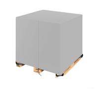Cubierta de paleta de poliéster 210D con cremallera completa y correas elásticas ajustables para transporte y almacenamiento (gris)