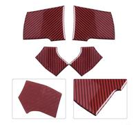 Cubierta de panel de volante de fibra de carbono roja para Fx4 (2004-2008) - Kit de molduras interiores de 4 piezas con acabado recubierto de epoxi