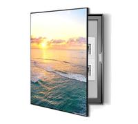 Cubierta de panel eléctrico decorativa con puerta con bisagras, cubierta de caja de disyuntor, gabinete de caja de medidor montado en la pared(E,13.7inx17.7in/35 x 45 cm)