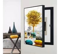Cubierta de Panel eléctrico montada en la Pared, Tapa de Caja eléctrica Decorativa Multifuncional Caja de Tablero Oculto Cubierta