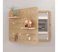 Cubierta de Panel eléctrico montada en la Pared, Tapa de Caja eléctrica Decorativa Multifuncional Estante de Madera Caja de Tablero Oculto Cubierta,A,35x25cm