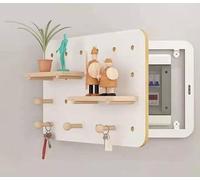 Cubierta De Panel Tapar Cuadro Eléctrico Montada En La Pared, Tapa De Caja Eléctrica Mural Decorativa Estante De Madera Caja De Tablero Oculto Cubierta Con Función De Almacenamiento B,35×25cm