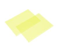 Cubierta de papel de Amako B5 Cubierta de unión PP translúcida translúcida de agua translúcida para informes Presentaciones Documentos de bricolaje 50pcs 260x184 mm (Amarillo)
