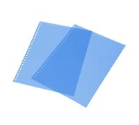 Cubierta de papel de Amako B5 Cubierta de unión PP translúcida translúcida de agua translúcida para informes Presentaciones Documentos de bricolaje 50pcs 260x184 mm (Azul)