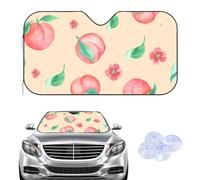 Cubierta de parabrisas de acuarela con flor de melocotón, cubierta de pantalla de coche para invierno, accesorios de coche para regalos de hielo para hombres, protector de invierno para parabrisas