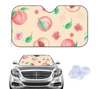 Cubierta de parabrisas de acuarela de melocotón y flor, cubierta de pantalla de ventana de escarcha para invierno, accesorios de coche, protector de escarcha para regalos de coche, protector de